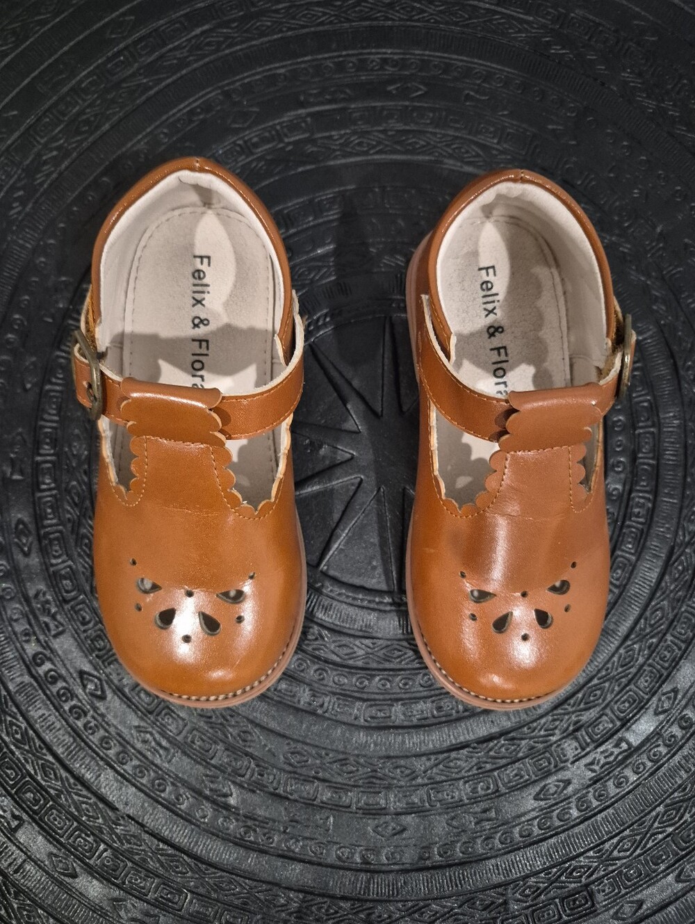 Toddler Brown Leather Mary Janes